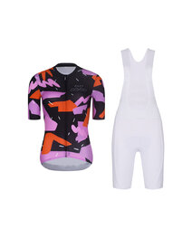 RIVANELLE maillot corto y pantalón corto - BIKE´S GOOD - blanco/multicolor/negro